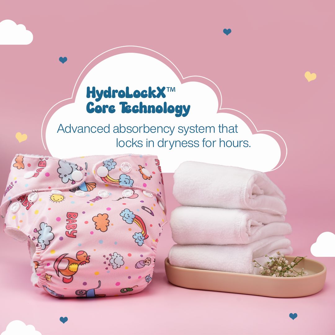 Baby Pink Bumfy Melo Diapers Bumfy 