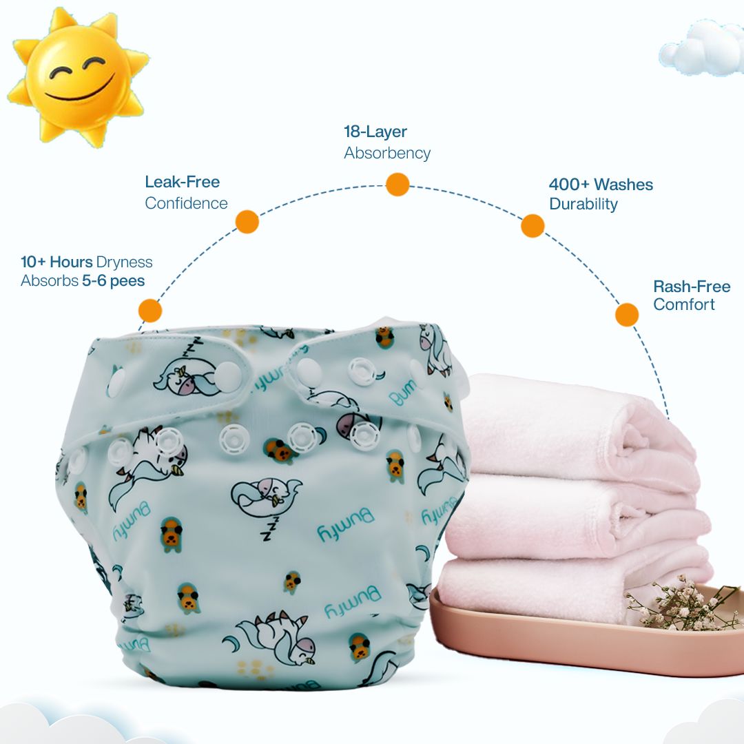 Dream Blue Bumfy Melo Diapers Bumfy 