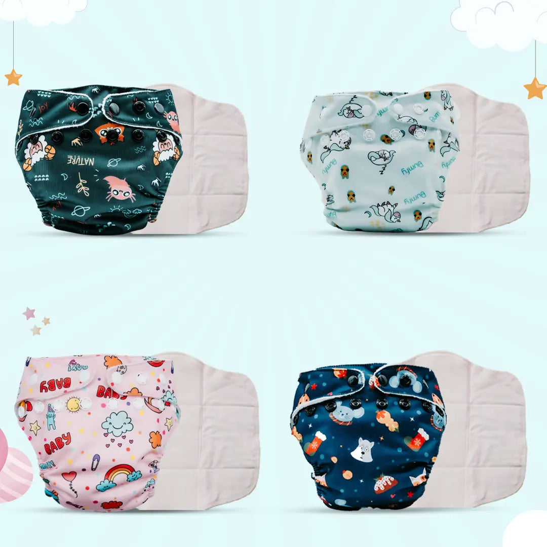Pack of 4 Melo Diapers